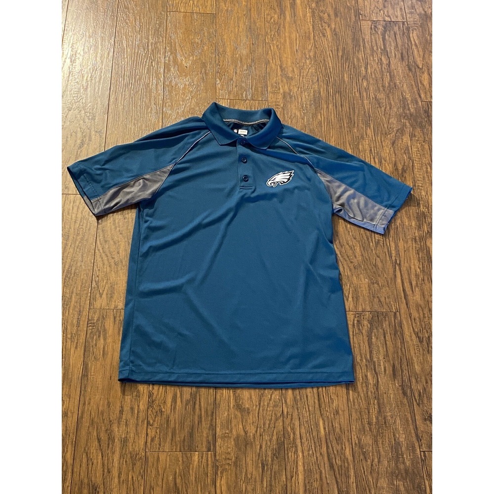 Men's NFL Team Apparel Philadelphia Eagles‎ Green Polo Shirt Size M